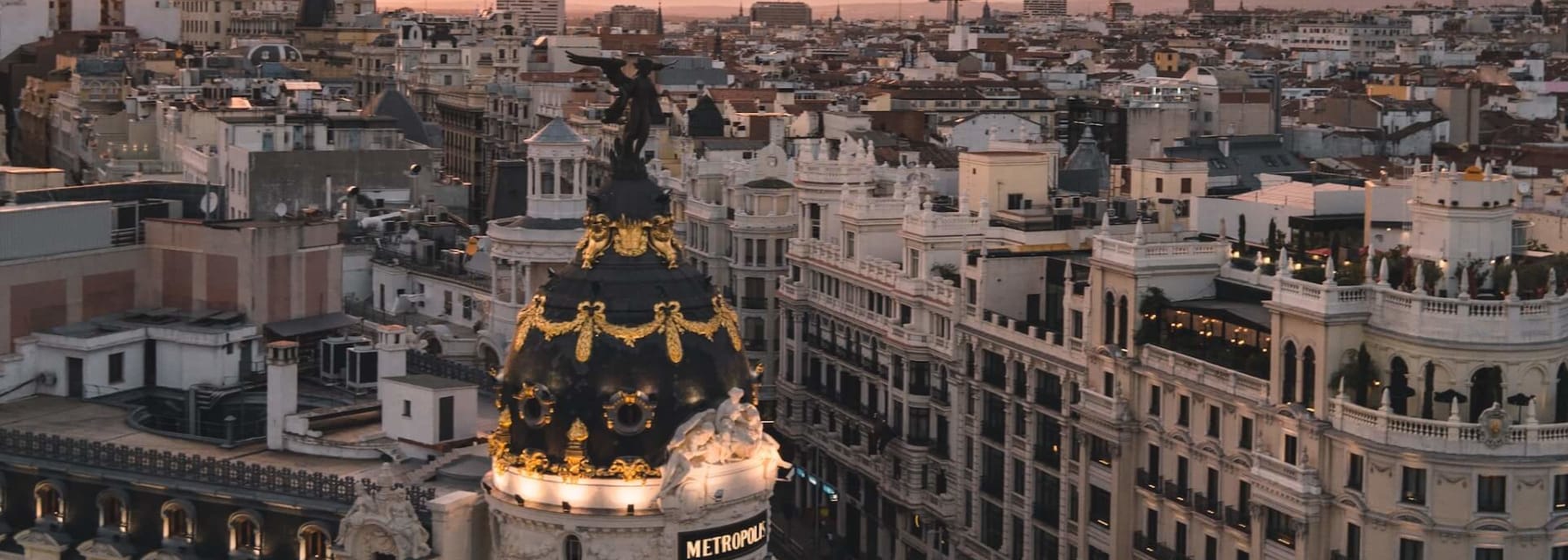 a beautiful madrid sunset