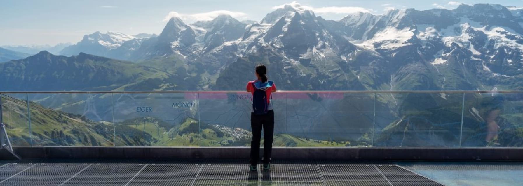 View of the Bernese Oberland mountains