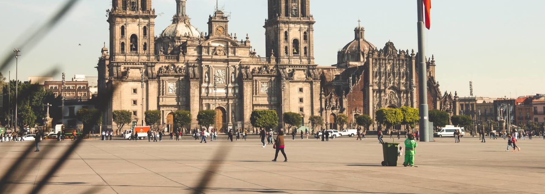 people in a plaza in mexico city