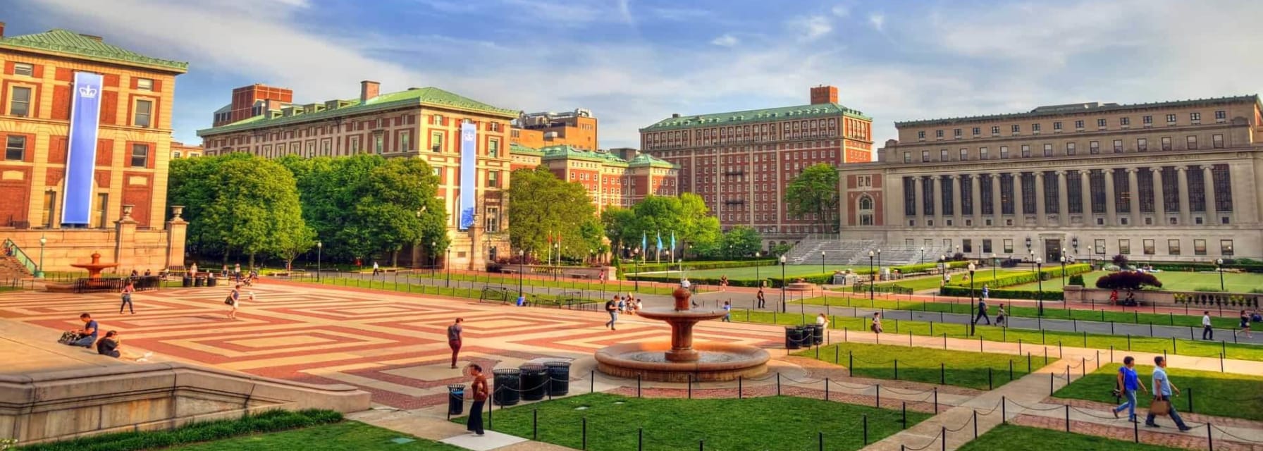 blueprint blueground Columbia Off Campus Housing Off Campus Housing NYU apartments near NYU campus with water fountain in middle of courtyard