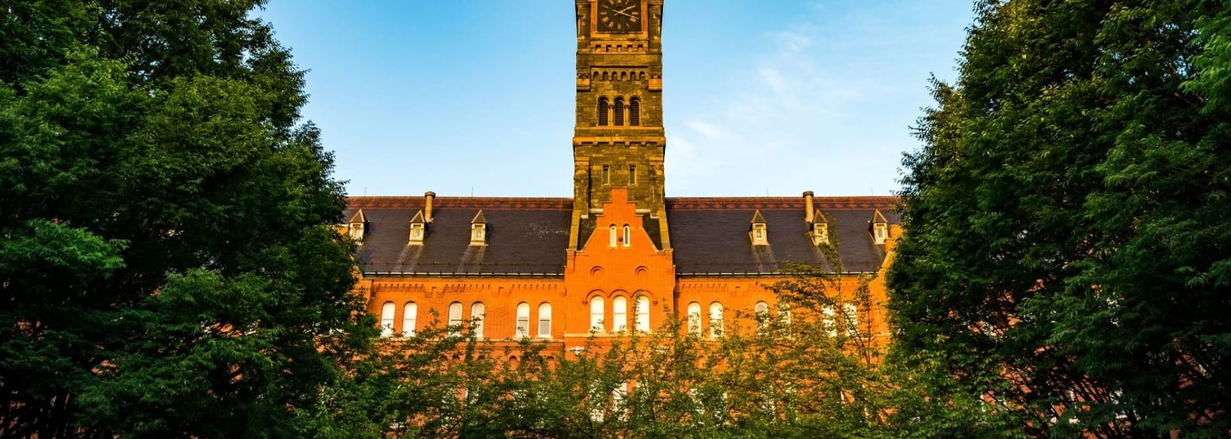 Façade of the Georgetown university main building