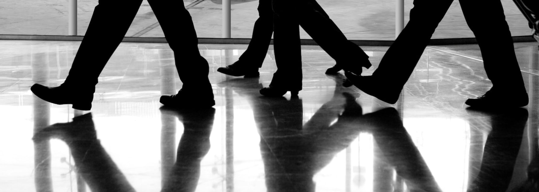 business travelers at airport
