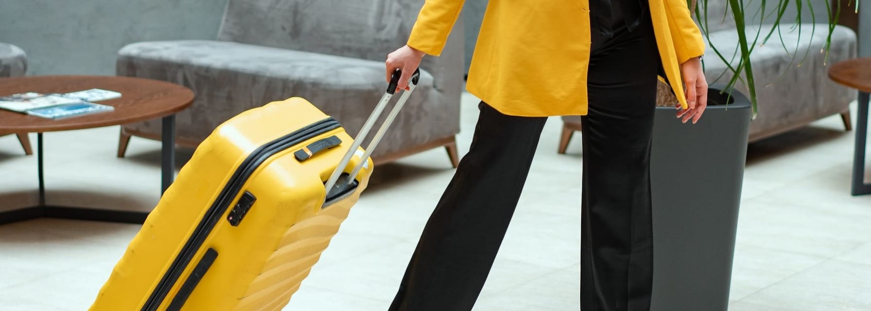 woman traveling with a suitcase