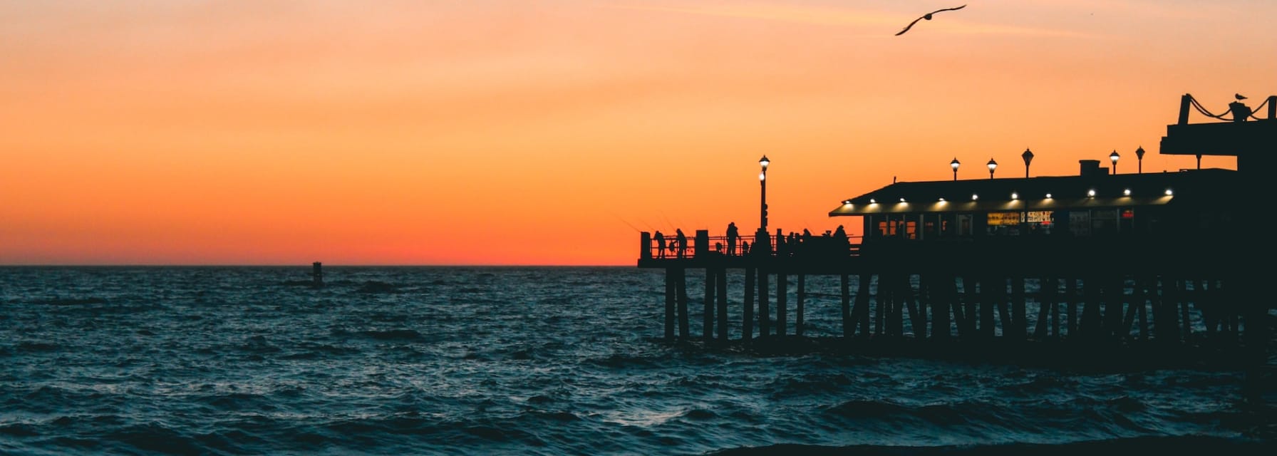 Redondo beach at night