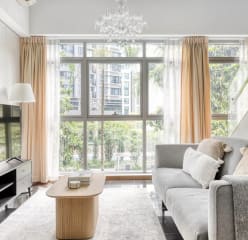 Blueground living room in Asia
