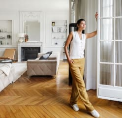 woman at Blueground apartment in Paris