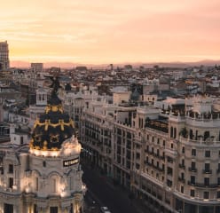 a beautiful madrid sunset