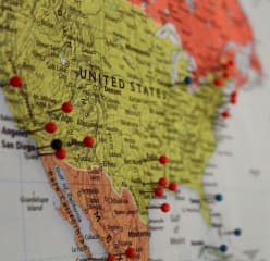 united states map showing denver and chicago