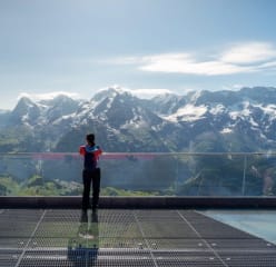 View of the Bernese Oberland mountains
