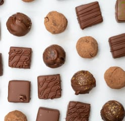 a variety of hand made chocolates