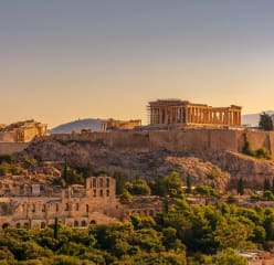 ancient ruins in athens, greece