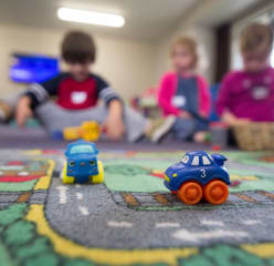 children playing at school