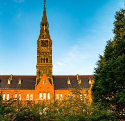 Façade of the Georgetown university main building