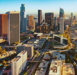 Downtown Los Angeles in California