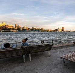safest neighborhoods nyc waterfront park benches