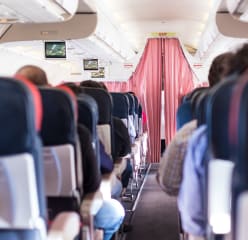 a flight of passengers