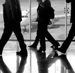 business travelers at airport