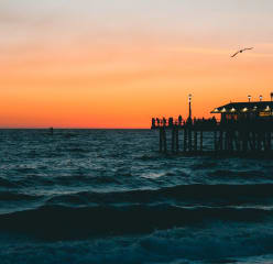 Redondo beach at night