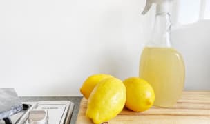 a spray bottle of cleaning fluid
