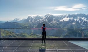 View of the Bernese Oberland mountains