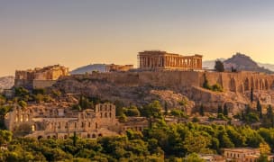ancient ruins in athens, greece