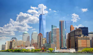 view of buildings in lower Manhattan in New York City