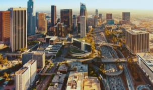 Downtown Los Angeles in California