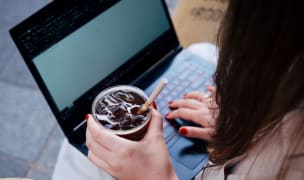 woman working at a coffee shop