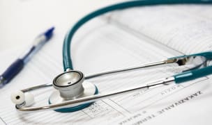stethoscope on patient list