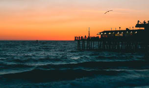 Redondo beach at night