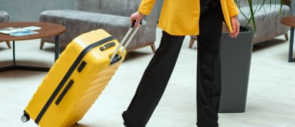 woman traveling with a suitcase