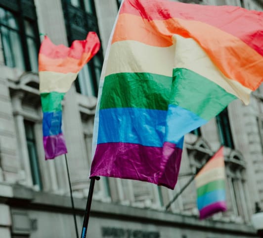 Rainbow flag in London