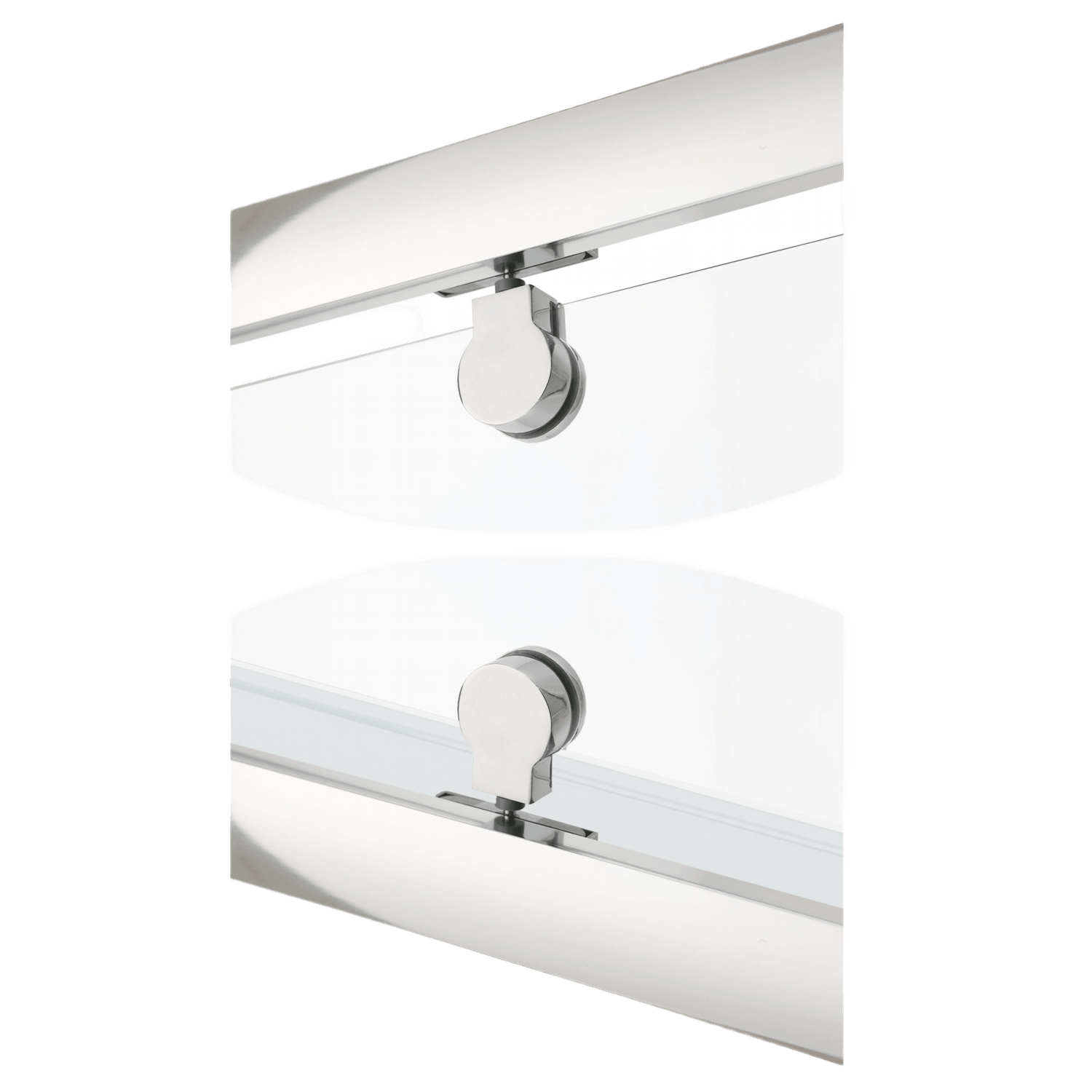 [540031955572] Aquavive pivot door set (top and bottom) pivot hinges chrome 