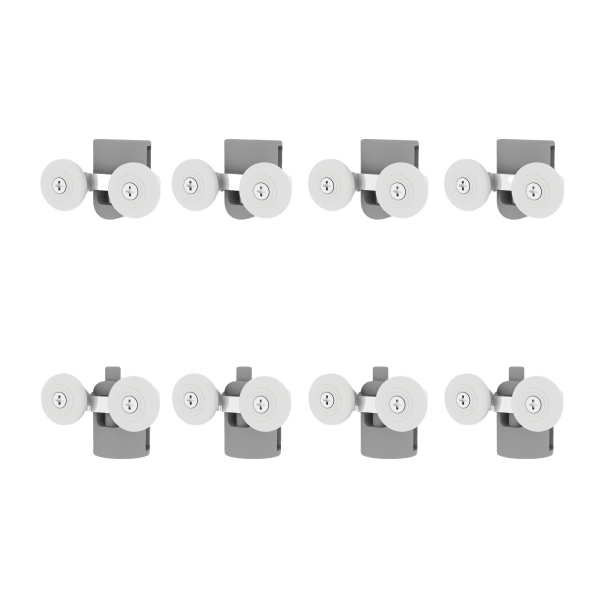 Aquavive corner entry set ( 4 bottom and 4 top) wheels grey
