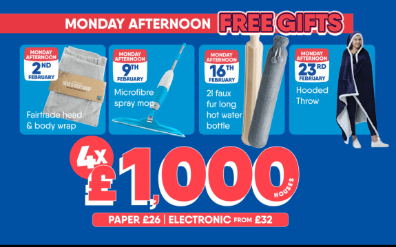 Monday Afternoon Free Gifts