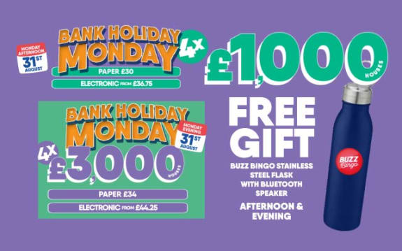 Bank Holiday Monday 31/08