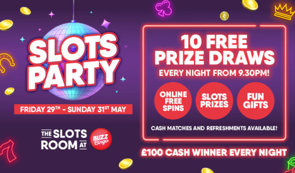 Slots Party £100 Cash Winner 29th-31st May