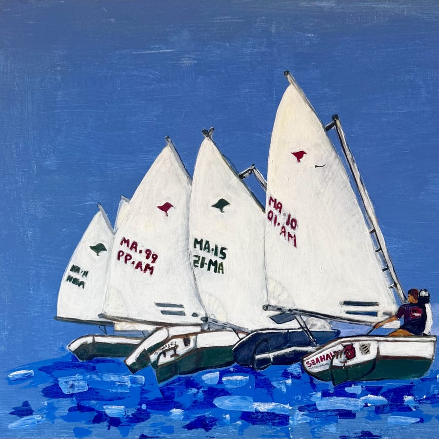 Original painting — sailboats