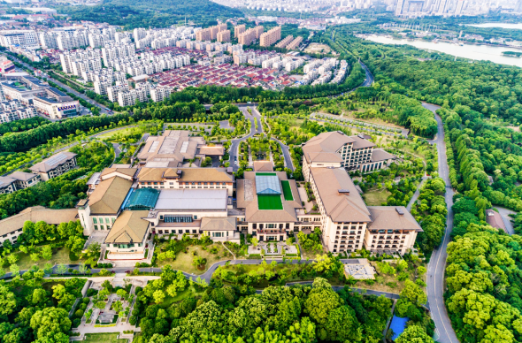 aerial photograph of a neighbourhood