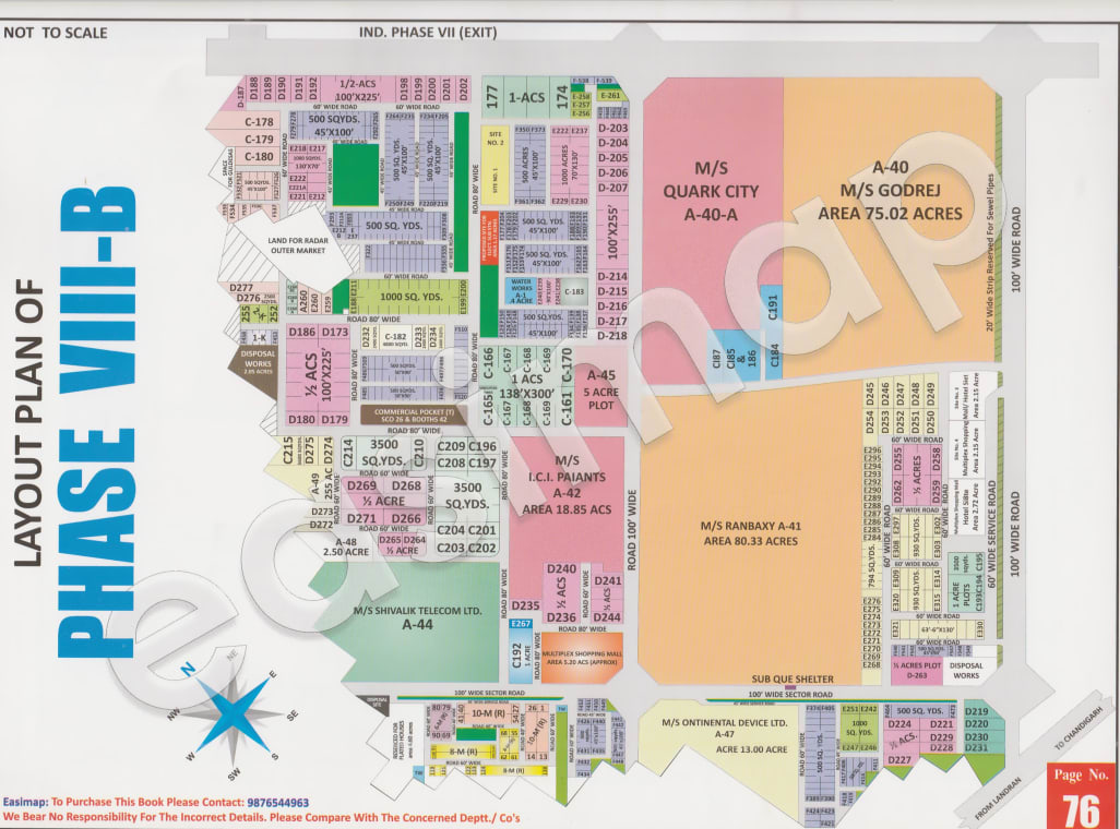 INDUSTRIAL AREA, PHASE - VIII-B map
