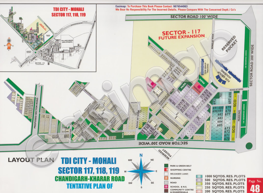 TDI CITY Sector 117 map