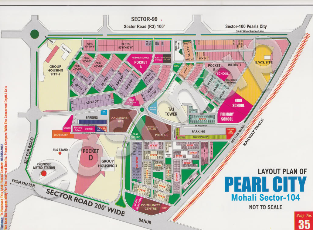 PEARLS CITY Sector 104 map