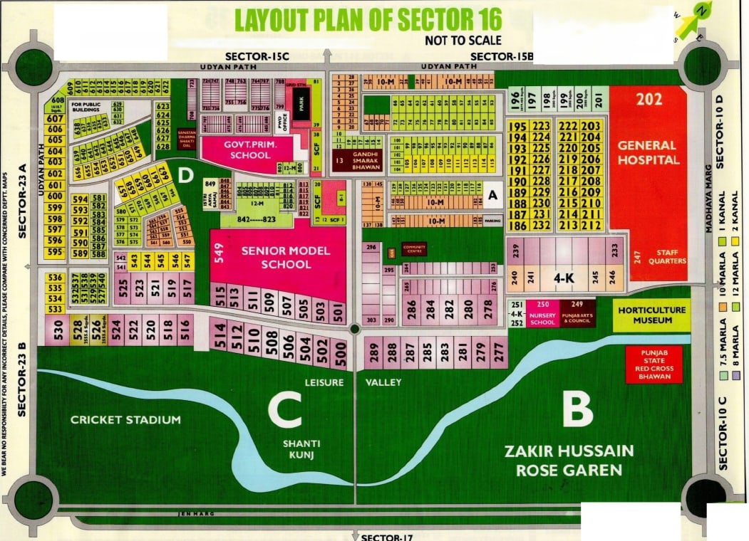 Sector 16 map