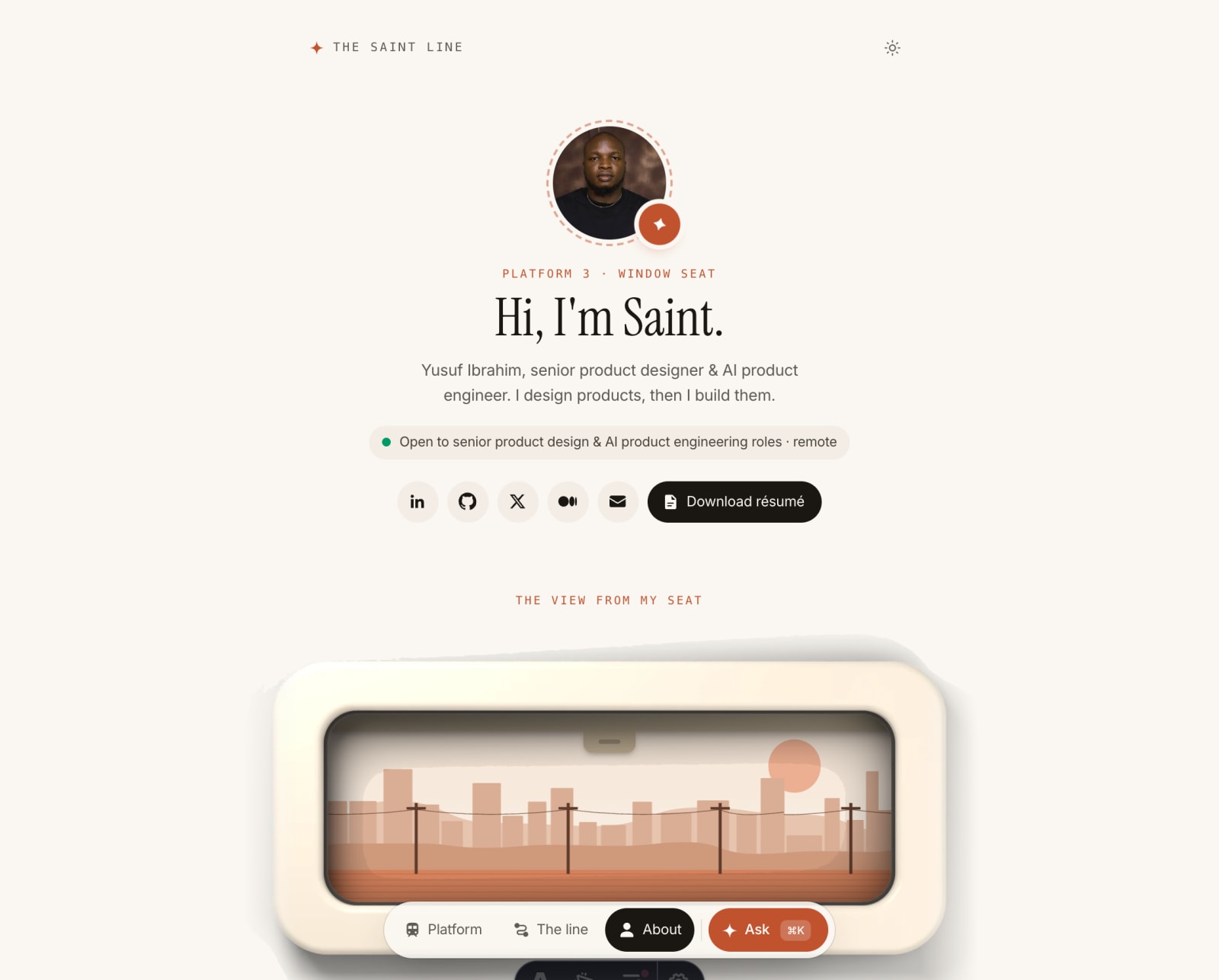 The about page
