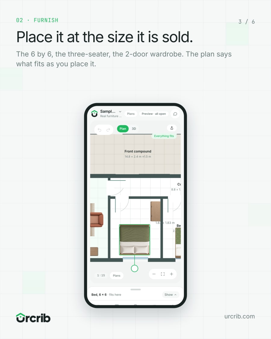 Place it at the size it is sold