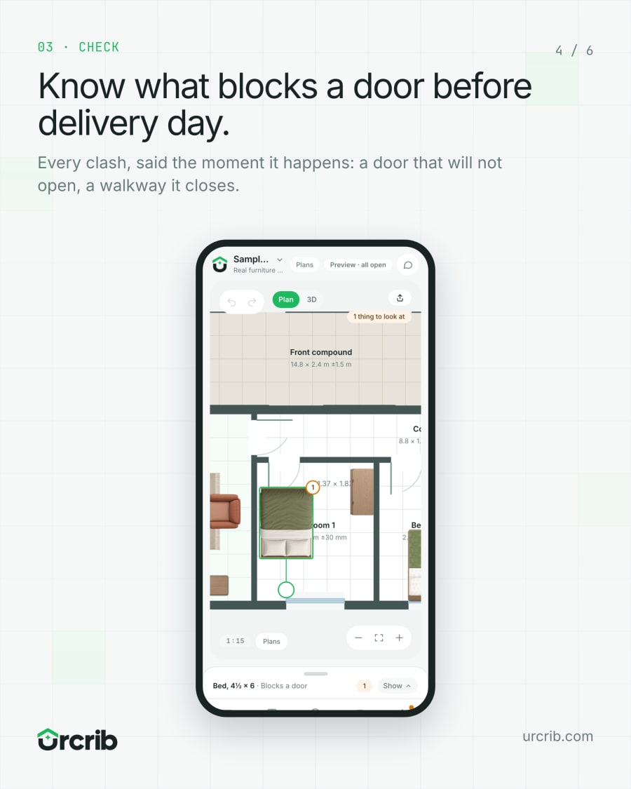 Know what blocks a door before delivery day