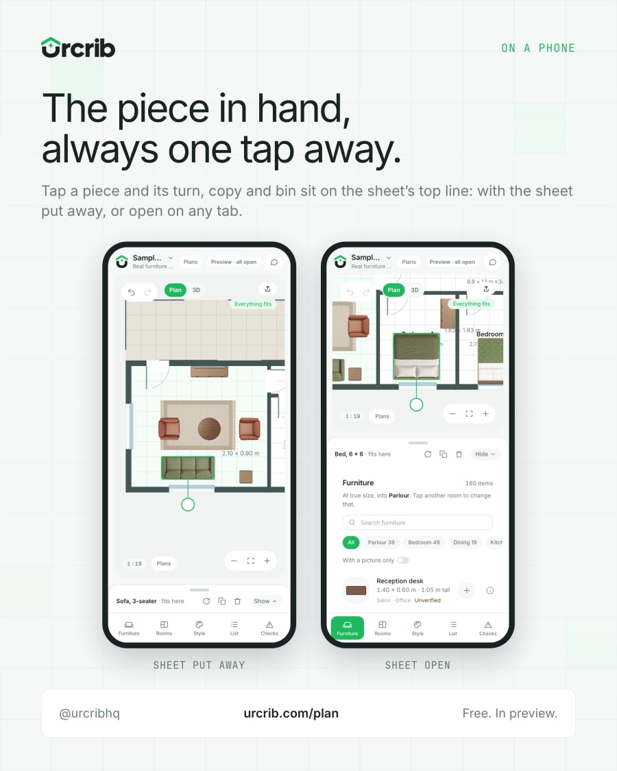 The piece in hand, always one tap away