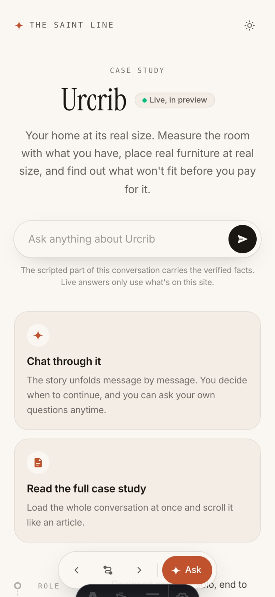A case study, ready to chat through or read