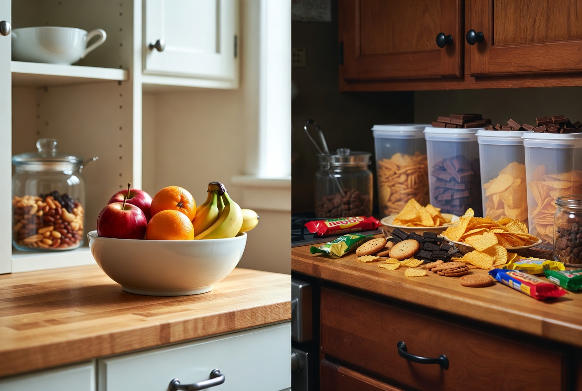 Kitchen choice architecture using nudge theory for healthier eating environment design