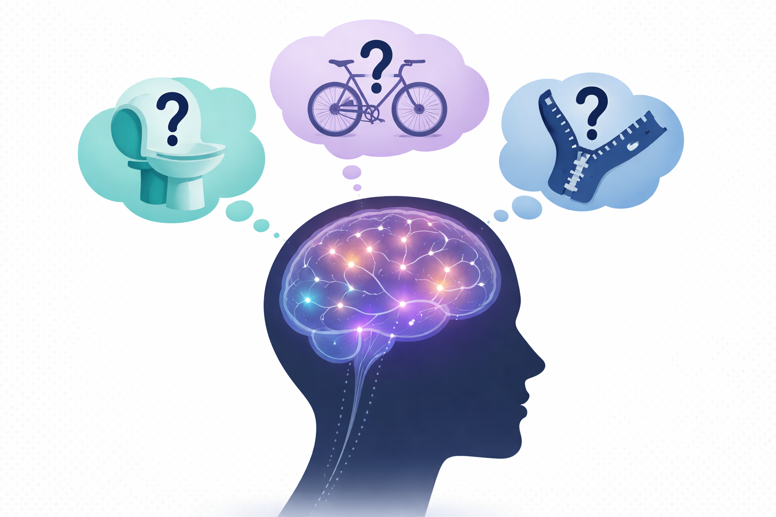 brain illustration cognitive bias illusion of knowledge shallow understanding